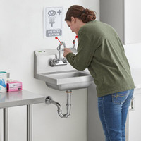 17 x 15 Wall Mounted Hand Sink with Eyewash Station