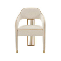 Everly Quinn Arm Chair in Cream