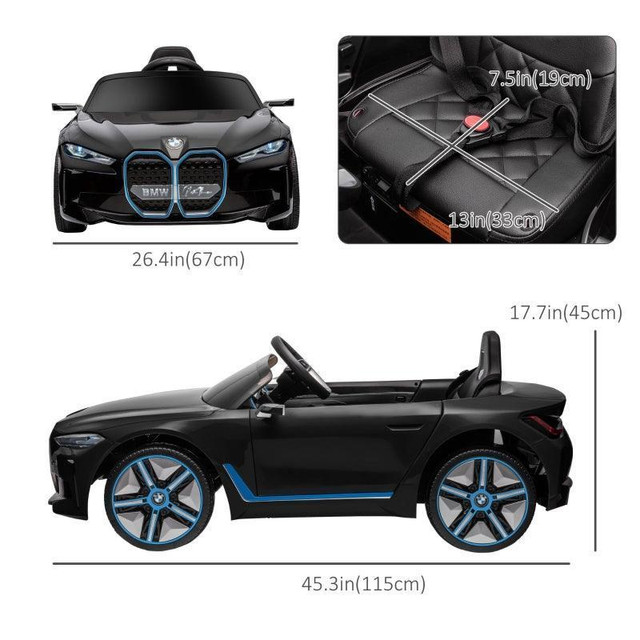 12V ELECTRIC RIDE ON CAR WITH REMOTE CONTROL, 3.1 MPH KIDS RIDE-ON TOY FOR BOYS AND GIRLS WITH PORTABLE BATTERY, SUSPENS in Toys & Games - Image 4