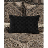 Five Queens Court Camina Boudoir Decorative Throw Pillow Black