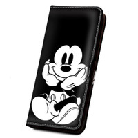 Onelee Samsung Galaxy Note 8 Wallet Leather Case, Onelee - Disney Mickey Mouse Premium PU Leather Soft TPU Rubber Black