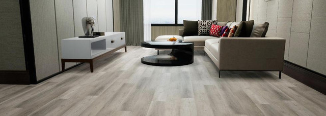 Kelowna - 4.2mm (12Mil) x 6’’ X 48’’ SPC flooring incl. 1mm EVA pad attached in 8 Colors,  Stone Product Composite GFF in Floors & Walls