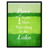 Trinx Beer Tastes More Refreshing At The Lake, Canvas, Picture Frame, 28X37