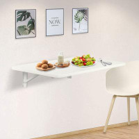 Ebern Designs Rachette 31.5" Wall Folding Desk, Mounted Floating Table