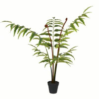 Laurel Foundry Modern Farmhouse Artificial Potted Leather Fern