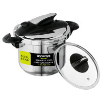 Universal Universal Stainless Steel Easy Use Pressure Cooker With Extra Glass Lid