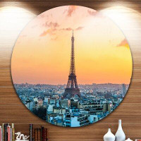 Design Art 'Eiffel at Sunrise in Paris' Photographic Print on Metal