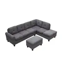 Ebern Designs Clister 3 - Piece Upholstered Sectional