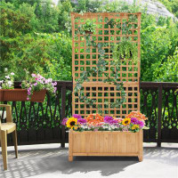Arlmont & Co. Wood Planter Box with Trellis