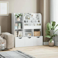 Isabelle & Max™ Isabelle & Max™ Kid's Bookshelf With 3 Movable Drawers, 5-Cube Bookcase With 4-Tier Display Stand, Toy S