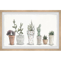 Bungalow Rose ''Decorative Plant Vases'' Framed Print