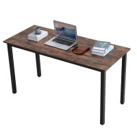 Sturdy Writing Desk Study Table Gaming Table Walnut Brown Writing Computer Desk Modern Bonzy Home Computer Desk for Home Office 