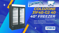COLDZONE 31F40-G2 40 Inch 2 Glass Doors Merchandiser Freezer