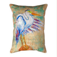 Betsy Drake Interiors Egret on Rice Indoor/Outdoor Pillow