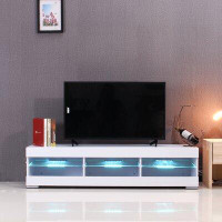 Ivy Bronx LED TV Stand For Tvs Up To 65" With 2 Pieces LED Nightstand Set