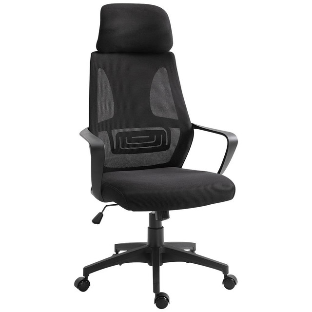 office chair 25.5"W x 21.75"D x 45.75"-49.5"H Black in Chairs & Recliners - Image 2