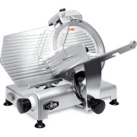 KWS KitchenWare Station KWS Commercial 420W Electric Meat Slicer 12-Inch Stainless Blade, Frozen Meat/ Cheese/ Food Slic