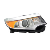 Head Lamp Passenger Side Ford Edge 2011-2014 Halogen Without Sport Without Logo Chrome Bezel High Quality , FO2503291