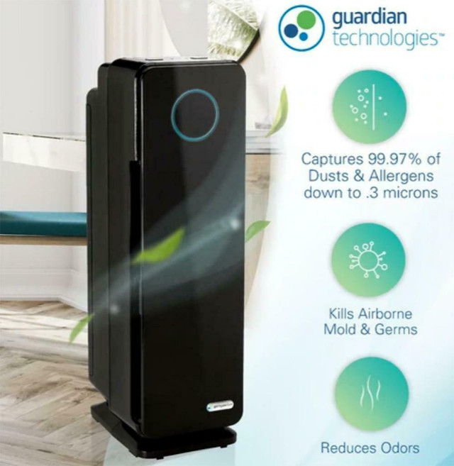 GERMGUARDIAN® PURIFYING SYSTEM WITH 99.97% HEPA FILTER FOR CLEAN AIR - Removes Smoke, Pollen, Pet Dander and Dust Mites in Health & Special Needs - Image 4