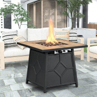 Freeport Park® Cathy 25'' H x 30'' W Propane Outdoor Fire Pit Table