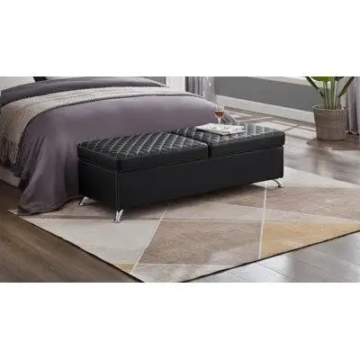 Ivy Bronx Bed Bench With Storage Leather