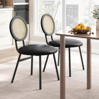 Rubbermaid Dining Chairs Set Of 2, Kitchen Chairs With Thicken Upholstered, Modern Black Dining Room Chairs Set Of 2, Sp