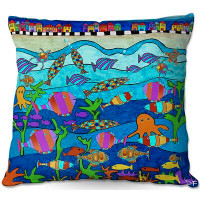 East Urban Home Couch Little Houses By the Sea Square Pillow Cover & Insert