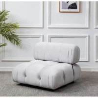 AllModern Mio 36.6" W Tufted Velvet Slipper Chair