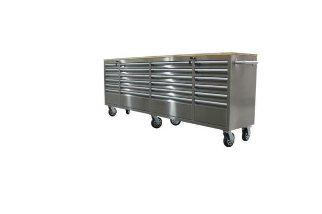 NEW 24 DRAWER 8 FT STAINLESS STEEL TOOL BENCH 2496PC in Other in Regina - Image 4