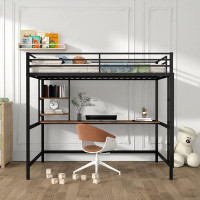 Mason & Marbles Abreu Full Loft Bed with Built-in-Desk by Mason & Marbles