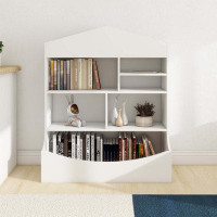 Latitude Run® Jermu 39.37" H x 31.5" W Wood Standard Bookcase