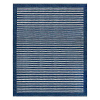 Longshore Tides 8X10 Roka Blue & White Striped Area Rug - Coastal Elegance For Your Stylish Living Space