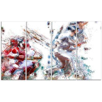 Design Art Baseball Strike 4 Piece Graphic Art on Wrapped Canvas Set