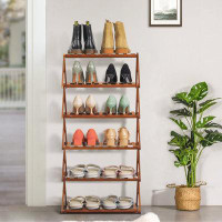 Bring Home Furniture 6-Tier 6-Tier Foldable Multifunctional Shoe Rack-39.4" H x 18.1" W x 10.2" D