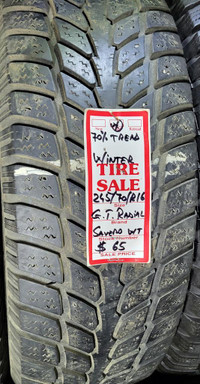 P 245/70/ R16 GT Radial Savero wt Winter M/S*  Used WINTER Tires 70% TREAD LEFT  $65 for THE TIRE / 1 TIRE ONLY !!