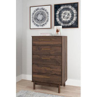 Signature Design by Ashley 5 Drawer 29.88'' W Lingerie Chest in , Brown
