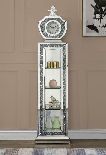 AF - Mirror, Faux Diamond & LED - Grandfather Clock ( 9 Choices )  18L X 8W X 63H in Home Décor & Accents - Image 2