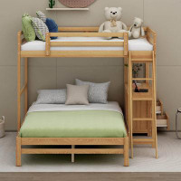 Harriet Bee Bilkis Kids Twin Over Full Bunk Bed with Drawers