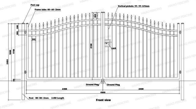 NEW 88 FT BI PARTING ORNAMENTAL WROUGHT IRON GATE & FENCE PANEL KIT 5120610 in Other in Winnipeg - Image 4