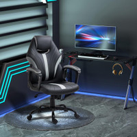 Gaming Chair 24.8" W x 27.6" D x 44.1" H Black