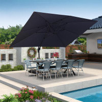 Arlmont & Co. Delly 120'' x 156'' Rectangular Cantilever Umbrella