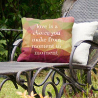 East Urban Home Love is A Choice Indoor/Outdoor Throw Pillow