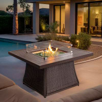 Wildon Home® Agra Aluminum Propane Fire Pit Table — Outdoor Tables & Table Components: From $99