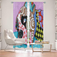 East Urban Home Lined Window Curtains 2-panel Set for Window Size 80" x 52" by Marley Ungaro - Sad Boxer Dog