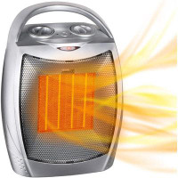 Cubiker Portable Electric Space Heater with Thermostat Safe Quiet Ceramic Heater Fan Office Room Indoor