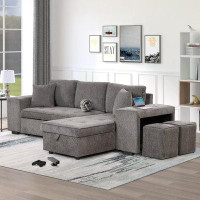 Latitude Run® 104-Inch Modern L-Shaped Three-Seat Reversible Sectional Sofa