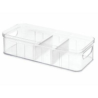 iDesign Crisp Stackable Refrigerator and Pantry Produce Food Storage Container