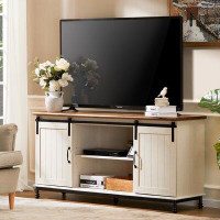 Gracie Oaks Alioth Farmhouse Wood TV Stand For 65 Inch Flat Screen, Media Console Storage Cabinet, Entertainment Centre