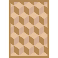 Joy Carpets Whimsy Geometric Tufted Beige Area Rug