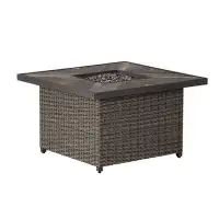 Latitude Run® 24.61'' H x 42'' W Aluminum Propane Outdoor Fire Pit with Lid